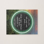 Green Trees with Quote Puzzle (Horizontal)