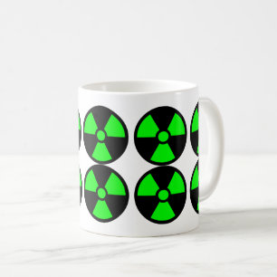 Green Trefoil Symbol auf schwarzem Hintergrund - Kaffeetasse