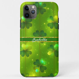 Green Trendy St Patrick's Day Clover Collection Case-Mate iPhone Hülle