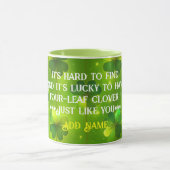 Green Trendy St Patrick's Day Clover Collection Tasse (Zentrum)