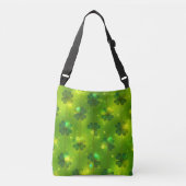 Green Trendy St Patrick's Day Clover Collection Tragetaschen Mit Langen Trägern (Vorderseite)