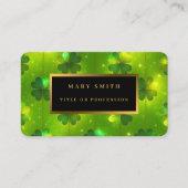 Green Trendy St Patrick's Day Clover Collection Visitenkarte (Vorderseite)
