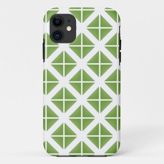 Green Trendy Triangle Pattern Case-Mate iPhone Hülle (Rückseite)