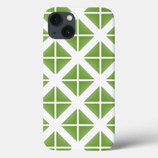 Green Trendy Triangle Pattern Case-Mate iPhone Hülle (Rückseite)