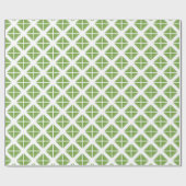 Green Trendy Triangle Pattern Geschenkpapier (Flach)
