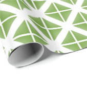 Green Trendy Triangle Pattern Geschenkpapier (Rolleneckpunkt)