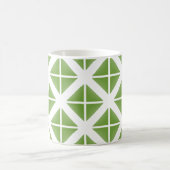 Green Trendy Triangle Pattern Kaffeetasse (Mittel)