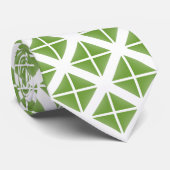 Green Trendy Triangle Pattern Krawatte (Gerollt)