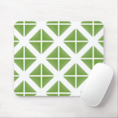 Green Trendy Triangle Pattern Mousepad (Mit Mouse)