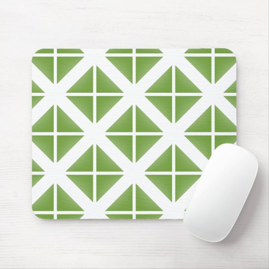 Green Trendy Triangle Pattern Mousepad (Mit Mouse)