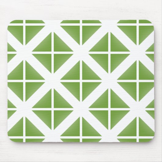 Green Trendy Triangle Pattern Mousepad (Vorne)