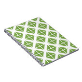 Green Trendy Triangle Pattern Notizblock (Rechte Seite)