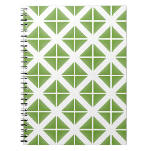 Green Trendy Triangle Pattern Notizblock