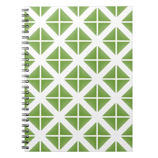 Green Trendy Triangle Pattern Notizblock (Vorderseite)