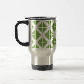 Green Trendy Triangle Pattern Reisebecher (Links)