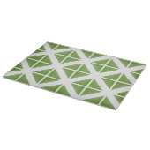 Green Trendy Triangle Pattern Schneidebrett (Ecke)