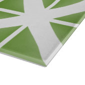 Green Trendy Triangle Pattern Schneidebrett (Ecke)
