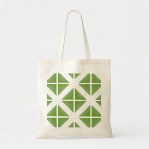 Green Trendy Triangle Pattern Tragetasche