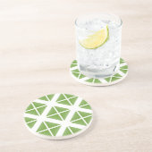Green Trendy Triangle Pattern Untersetzer (Seite)