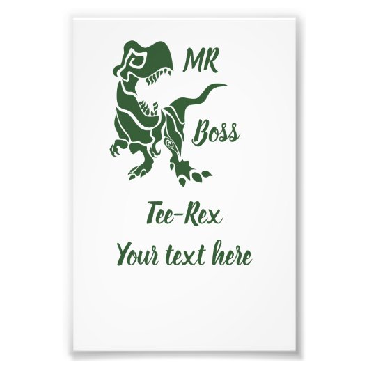 Green Trex the Boss Dino Fotodruck (Vorne)