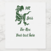 Green Trex the Boss Dino Weinetikett (Einzelnes Label)