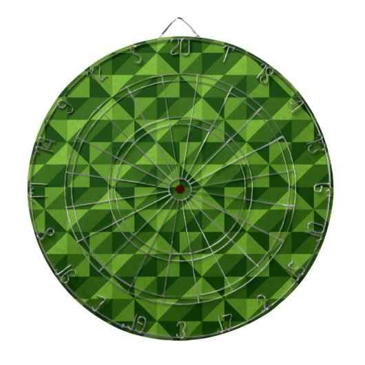 Green Triangle Artistic Abstrakt Pattern Dartscheibe (vorne)