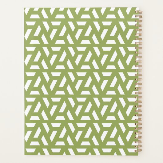 Green Triangle Pattern Planner Planer (Rückseite)