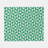 Green Triangle Square Art-Nouveau Modern Pattern Fleecedecke (Vorderseite (Horizontal))