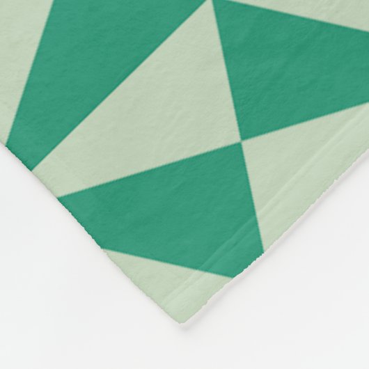Green Triangle Square Art-Nouveau Modern Pattern Fleecedecke (Ecke)