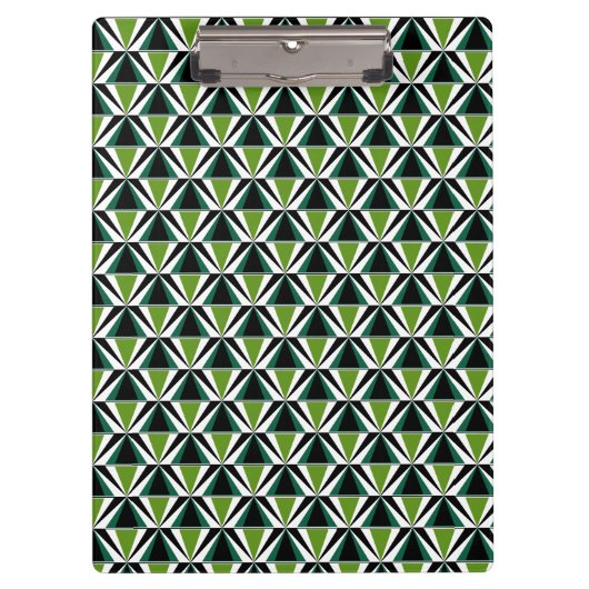Green Triangles Klemmbrett (Vorderseite)