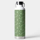 Green Triangles Pattern Water Bottle Trinkflasche (Vorderseite)