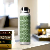 Green Triangles Pattern Water Bottle Trinkflasche
