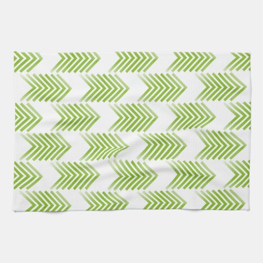 Green Tribal Arrow Muster Handtuch (Horizontal)