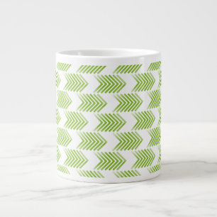 Green Tribal Arrow Muster Jumbo-Tasse