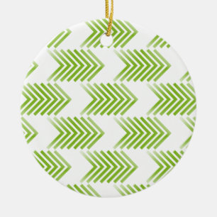 Green Tribal Arrow Muster Keramik Ornament