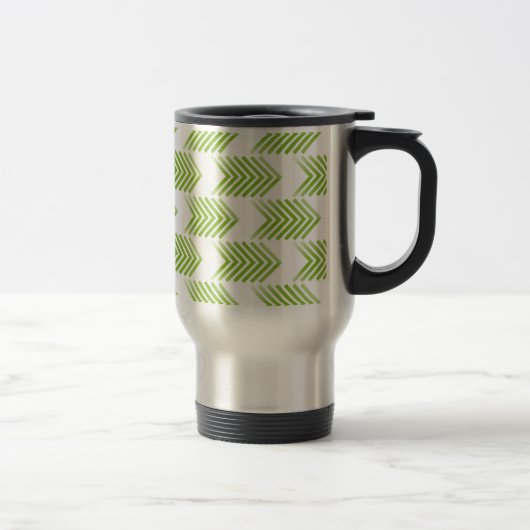 Green Tribal Arrow Muster Reisebecher (Rechts)