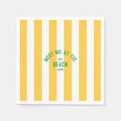 Green trifft mich am Strand gelben Cabana Streifen Serviette (Vorderseite)