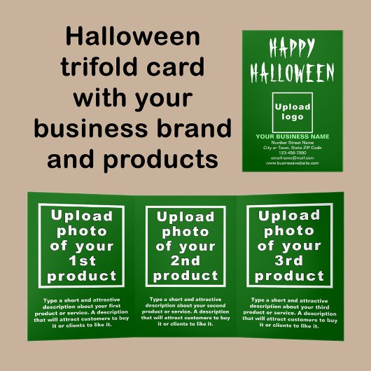Green Trifold Card Dreifach Gefaltete Karte