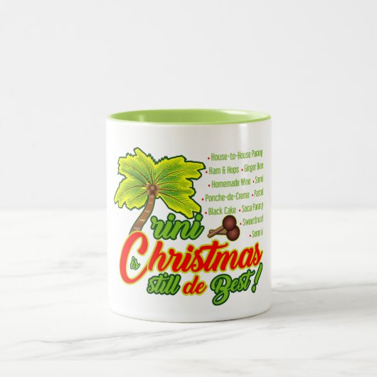 Green Trini Weihnachten ist noch immer das beste Zweifarbige Tasse (Mittel)