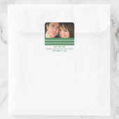 Green Triple Strips Save the Date Stickers (Tasche)