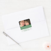 Green Triple Strips Save the Date Stickers (Umschlag)