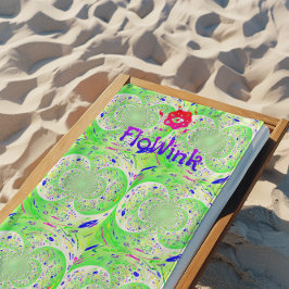 Green Trippy Funky Strandtuch