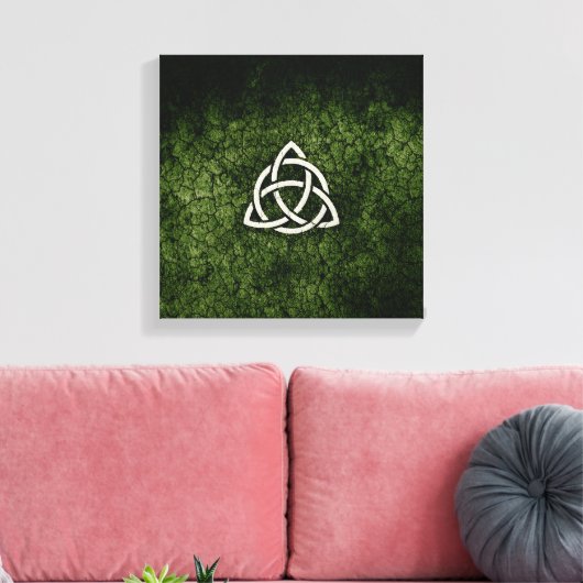 Green Triquetra Leinwanddruck (Insitu (Wohnzimmer))