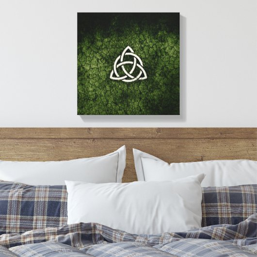 Green Triquetra Leinwanddruck (Insitu (Schlafzimmer))