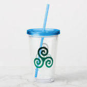 Green Triskele Acryltrinkbecher (Rückseite)