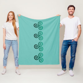 Green Triskele Alte keltische Symbol Minze Fleecedecke