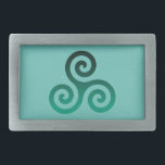 Green Triskele Alte keltische Symbol Minze Rechteckige Gürtelschnalle<br><div class="desc">Green Triskele Symbol. Das Symbol Triskele oder Triskelion besteht aus drei Spiralen oder drei Armen,  die miteinander verflochten sind,  als ob es sich von seiner Mitte aus bewegt. Dieses keltische Symbol der Bewegung oder Handlung repräsentiert die drei Welten: die Himmelswelt,  die physische und die spirituelle.</div>
