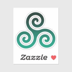 Green Triskele Aufkleber