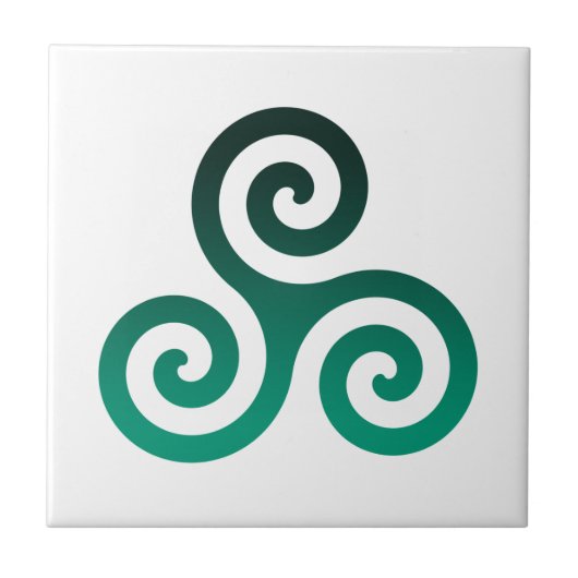 Green Triskele Fliese (Vorderseite)