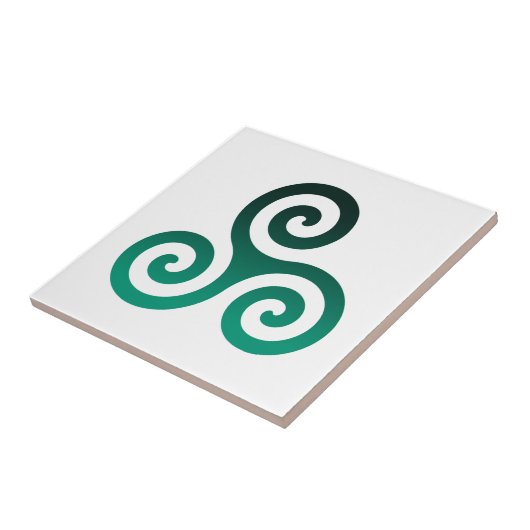 Green Triskele Fliese (Seite)
